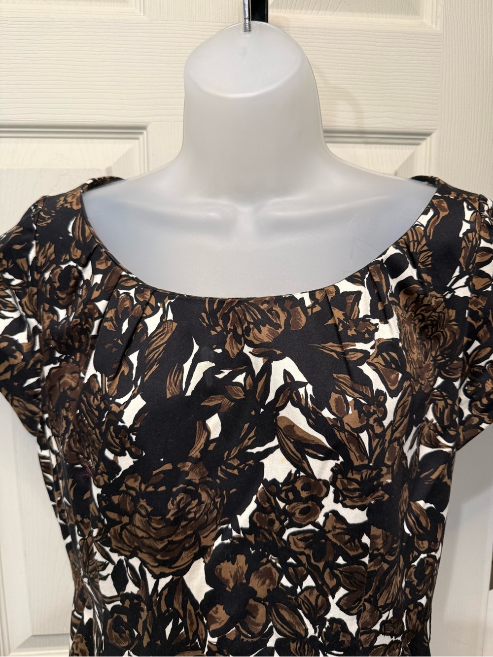 Talbots Black and Brown Floral Sheath Dress - Picture 4 of 8